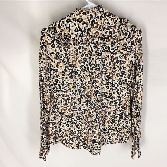 Maeve Katia ruffled leopard print button down - Picture 3 of 12